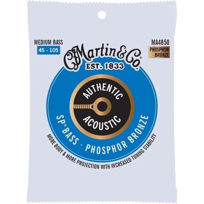 Struny Basowe Martin Authentic Acoustic Ma4850 Phosphor Bronze 45 - 105 Medium Bass Struny Basowe Martin Authentic Acoustic Ma4850 Phosphor Bronze 45 - 105 Medium Bass