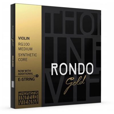 Struny Do Skrzypiec 4/4 Thomastik Rondo Gold Rg100 Zestaw 5 Strun Gold Struny Do Skrzypiec 4/4 Thomastik Rondo Gold Rg100 Zestaw 5 Strun Gold