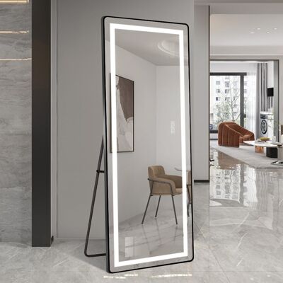 Yulinland 163*54 cm Pełnowymiarowe lustro pionowe z oświetleniem LED, podświetlane lustro podłogowe z uchwytem, lustro ścienne z regulacją jasności, z pełnowy.. Yulinland 163*54 cm Pełnowymiarowe lustro pionowe z oświetleniem LED, podświetlane lustro podłogowe z uchwytem, lustro ścienne z regulacją jasności, z pełnowy..