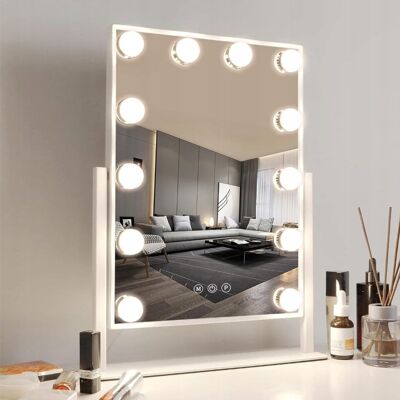 BELLA Lustro do makijażu z LED, lusterko z żarówkami - 41 cm / 30 cm BELLA Lustro do makijażu z LED, lusterko z żarówkami - 41 cm / 30 cm