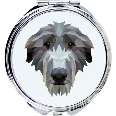 Chart szkocki, Deerhound -lusterko ze zdjęciem i napisem geometryczne marki Art-Dog Chart szkocki, Deerhound -lusterko ze zdjęciem i napisem geometryczne marki Art-Dog