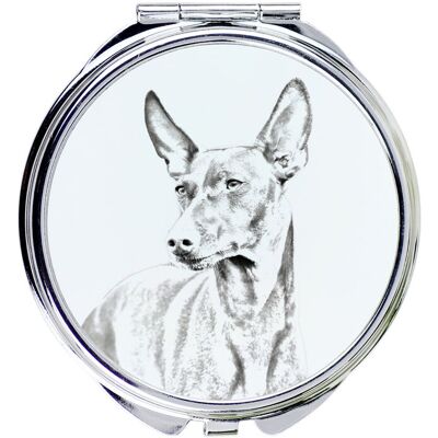 Cirneco dell'Etna, Chart sycylijski - lusterko kieszonkowe z psem, personalizowane lusterko do torebki, kompaktowe lusterko z nadrukiem marki Art-Dog Cirneco dell'Etna, Chart sycylijski - lusterko kieszonkowe z psem, personalizowane lusterko do torebki, kompaktowe lusterko z nadrukiem marki Art-Dog