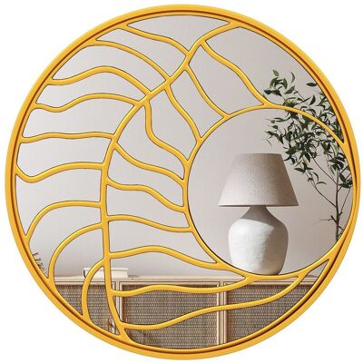 COSTWAY Dekoracyjne okrągłe lustro ścienne Lustro glamour COSTWAY Dekoracyjne okrągłe lustro ścienne Lustro glamour