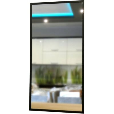 Fabryka Luster DUŻE Lustro bardzo wąska czarna matowa rama 90x40 Fabryka Luster DUŻE Lustro bardzo wąska czarna matowa rama 90x40