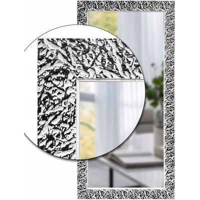 Fabryka Luster Duże lustro ścienne ZEBRA w białej czarnej drewnianej ramie 160x60 z25 Fabryka Luster Duże lustro ścienne ZEBRA w białej czarnej drewnianej ramie 160x60 z25