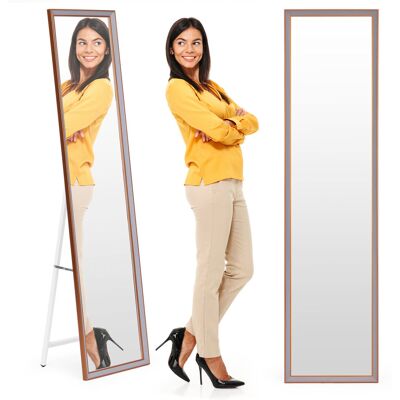 Duże lustro stojące 148 cm aluminowa rama rozstawiane ModernHome Duże lustro stojące 148 cm aluminowa rama rozstawiane ModernHome