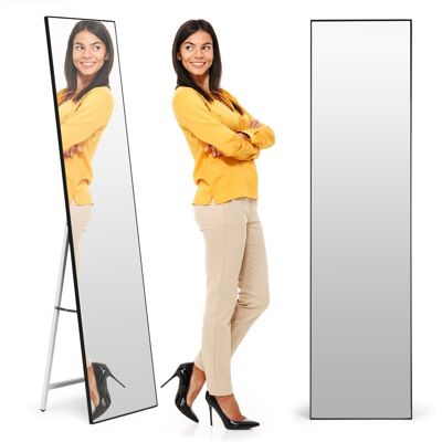 Duże lustro stojące 159 cm aluminium czarna rama ModernHome Duże lustro stojące 159 cm aluminium czarna rama ModernHome