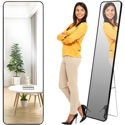 Multistore Duże Lustro Stojące Wiszące Rozstawiane Czarna Metalowa Rama 159X39 Cm Multistore Duże Lustro Stojące Wiszące Rozstawiane Czarna Metalowa Rama 159X39 Cm