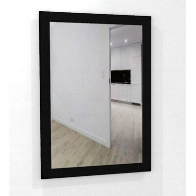 Fabryka Luster DUŻE Lustro w GRUBEJ 6cm czarnej ramie MDF 100x70 Fabryka Luster DUŻE Lustro w GRUBEJ 6cm czarnej ramie MDF 100x70