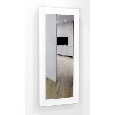 Fabryka Luster DUŻE Lustro w GRUBEJ białej ramie MDF 90x40 białe Fabryka Luster DUŻE Lustro w GRUBEJ białej ramie MDF 90x40 białe
