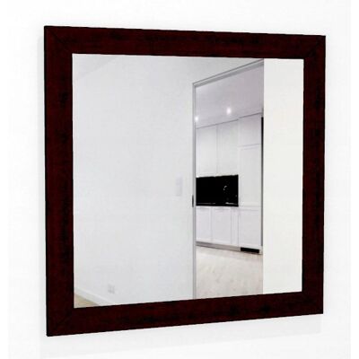 Fabryka Luster Duże Lustro w ramie MDF 60x60 kasztan wenge Fabryka Luster Duże Lustro w ramie MDF 60x60 kasztan wenge