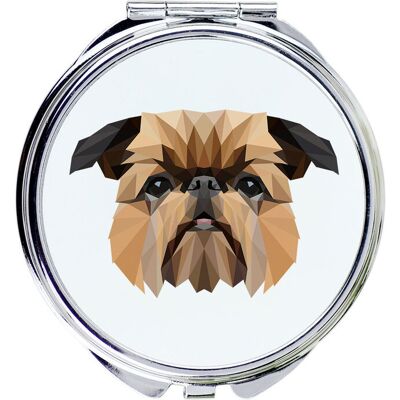 Gryfonik brukselski, Griffon bruxellois -lusterko ze zdjęciem i napisem geometryczne marki Art-Dog Gryfonik brukselski, Griffon bruxellois -lusterko ze zdjęciem i napisem geometryczne marki Art-Dog