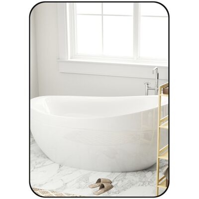 HOMCOM Lustro łazienkowe 50 x 70 cm, Lustro ścienne, Folia ochronna HOMCOM Lustro łazienkowe 50 x 70 cm, Lustro ścienne, Folia ochronna