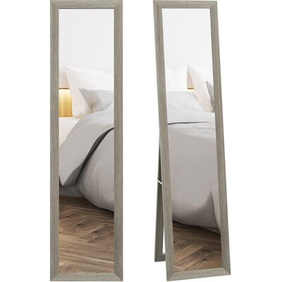 HOMCOM Lustro pełnowymiarowe 157 x 37 cm Prostokątne lustro stojące z ramą imitującą drewno, lustro ścienne do ustawienia na ścianie lub do oparcia,.. HOMCOM Lustro pełnowymiarowe 157 x 37 cm Prostokątne lustro stojące z ramą imitującą drewno, lustro ścienne do ustawienia na ścianie lub do oparcia,..