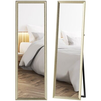 HOMCOM Lustro pełnowymiarowe 160 x 50 cm Prostokątne lustro stojące z metalowym wykończeniem, lustro ścienne do pochylania, stojące, duże lustro do .. HOMCOM Lustro pełnowymiarowe 160 x 50 cm Prostokątne lustro stojące z metalowym wykończeniem, lustro ścienne do pochylania, stojące, duże lustro do ..