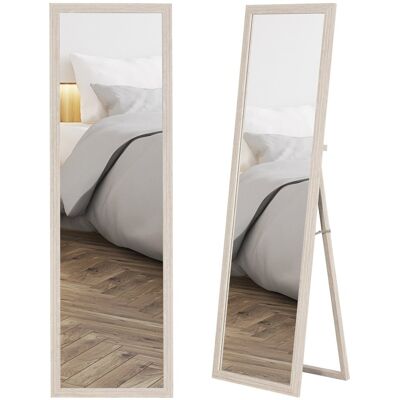 HOMCOM Lustro stojące prostokątne, 160 x 50 cm, z efektem kamienia, odporne na stłuczenie lustro ścienne do opierania lub stania, lustro do salonu, .. HOMCOM Lustro stojące prostokątne, 160 x 50 cm, z efektem kamienia, odporne na stłuczenie lustro ścienne do opierania lub stania, lustro do salonu, ..