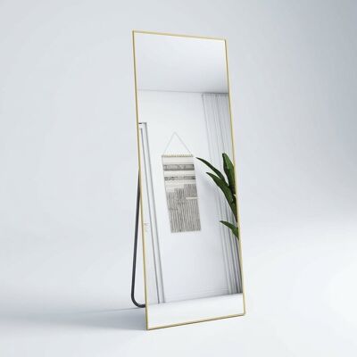 Inny producent Koonmi Lustro Stojące Wiszące 140x40 cm Nowoczesne Złota Rama Metalowa Inny producent Koonmi Lustro Stojące Wiszące 140x40 cm Nowoczesne Złota Rama Metalowa