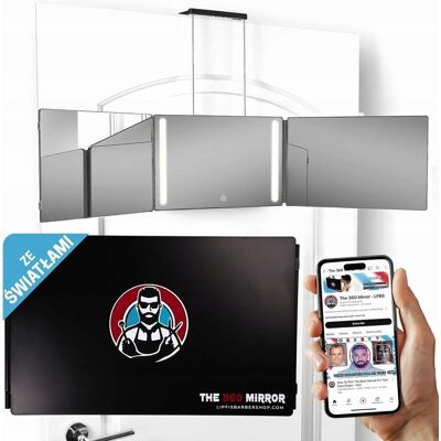 Inny producent Lipfisbarbershop.Com Lustro Led 360 – Wersja Podróżna Z Regulowanymi Teleskopowymi Haczykami – 3-Kierunkowe Kompaktowe Lusterko Do Samodzielnego Str.. Inny producent Lipfisbarbershop.Com Lustro Led 360 – Wersja Podróżna Z Regulowanymi Teleskopowymi Haczykami – 3-Kierunkowe Kompaktowe Lusterko Do Samodzielnego Str..