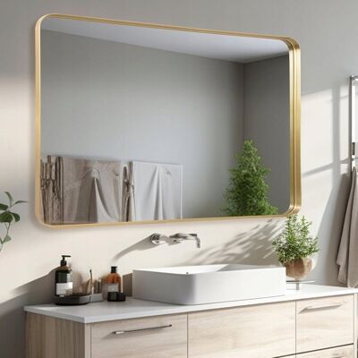 inna (Inny) LunaMirror Lustro Ścienne 75x100 Złota Rama Łazienkowe Toaletkowe Wiszące inna (Inny) LunaMirror Lustro Ścienne 75x100 Złota Rama Łazienkowe Toaletkowe Wiszące