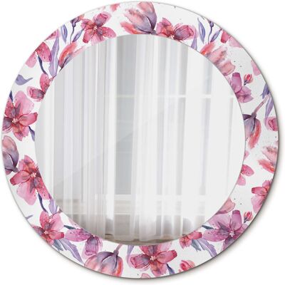 Tulup Lustro do Łazienki Glamour Kwiaty akwarelowe 60cm Tulup Lustro do Łazienki Glamour Kwiaty akwarelowe 60cm