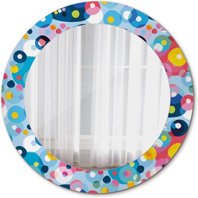 Tulup Lustro do Łazienki w Ramie Kolorowe koła 60cm Tulup Lustro do Łazienki w Ramie Kolorowe koła 60cm