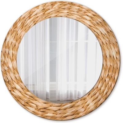 Tulup Lustro do Łazienki w Ramie Wiklinowy wzór 50cm Tulup Lustro do Łazienki w Ramie Wiklinowy wzór 50cm