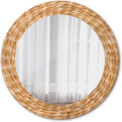 Tulup Lustro do Łazienki w Ramie Wiklinowy wzór 60cm Tulup Lustro do Łazienki w Ramie Wiklinowy wzór 60cm