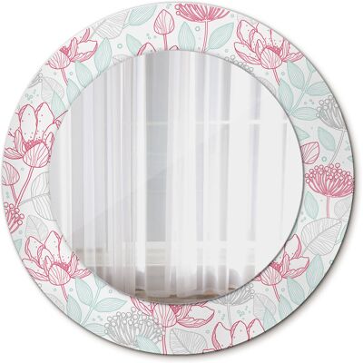 Tulup Lustro do Makijażu Łazienkowe Ścienne Kwiaty 50cm Tulup Lustro do Makijażu Łazienkowe Ścienne Kwiaty 50cm