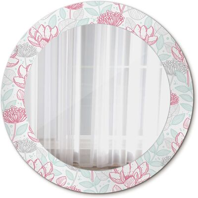 Tulup Lustro do Makijażu Łazienkowe Ścienne Kwiaty 60cm Tulup Lustro do Makijażu Łazienkowe Ścienne Kwiaty 60cm