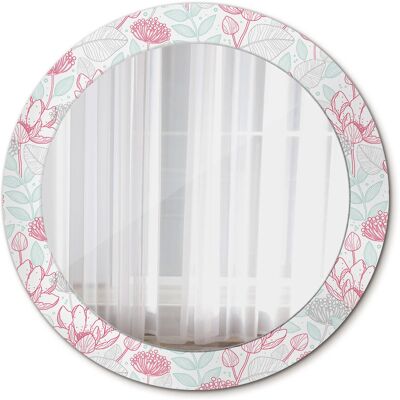 Tulup Lustro do Makijażu Łazienkowe Ścienne Kwiaty 70cm Tulup Lustro do Makijażu Łazienkowe Ścienne Kwiaty 70cm