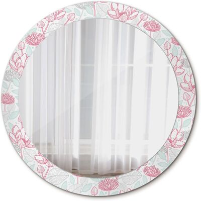 Tulup Lustro do Makijażu Łazienkowe Ścienne Kwiaty 80cm Tulup Lustro do Makijażu Łazienkowe Ścienne Kwiaty 80cm