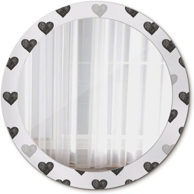 Tulup Lustro do Makijażu Wizażu Abstrakcyjne serca 80cm Tulup Lustro do Makijażu Wizażu Abstrakcyjne serca 80cm