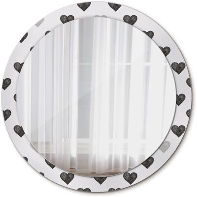 Tulup Lustro do Makijażu Wizażu Abstrakcyjne serca 90cm Tulup Lustro do Makijażu Wizażu Abstrakcyjne serca 90cm