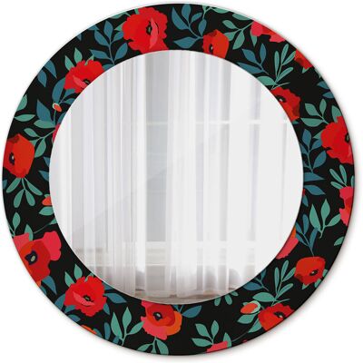 Tulup Lustro do Wizażu Ścienne Czerwony mak 50cm Tulup Lustro do Wizażu Ścienne Czerwony mak 50cm