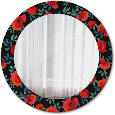 Tulup Lustro do Wizażu Ścienne Czerwony mak 60cm Tulup Lustro do Wizażu Ścienne Czerwony mak 60cm