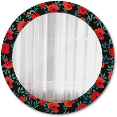 Tulup Lustro do Wizażu Ścienne Czerwony mak 70cm Tulup Lustro do Wizażu Ścienne Czerwony mak 70cm