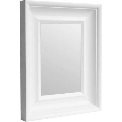 Lustro drewniane prostokątne klasyczne 36x45 cm białe BD art Lustro drewniane prostokątne klasyczne 36x45 cm białe BD art