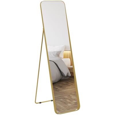 Lustro HOMCOM o pełnej długości, 160 x 40 cm, stożkowe, stojące, z metalową ramą i szkłem odpornym na stłuczenie, lustro ścienne do ustawienia na śc.. Lustro HOMCOM o pełnej długości, 160 x 40 cm, stożkowe, stojące, z metalową ramą i szkłem odpornym na stłuczenie, lustro ścienne do ustawienia na śc..
