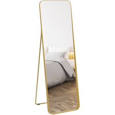 Lustro HOMCOM o pełnej długości, 160 x 50 cm, stożkowe, stojące, z metalową ramą i szkłem odpornym na stłuczenie, lustro ścienne do ustawienia na śc.. Lustro HOMCOM o pełnej długości, 160 x 50 cm, stożkowe, stojące, z metalową ramą i szkłem odpornym na stłuczenie, lustro ścienne do ustawienia na śc..