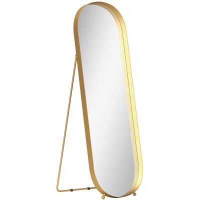 Lustro HOMCOM o pełnej długości, 160 x 50 cm, zakrzywione, stojące, z metalową ramą i szkłem odpornym na stłuczenie, lustro ścienne do ustawienia na.. Lustro HOMCOM o pełnej długości, 160 x 50 cm, zakrzywione, stojące, z metalową ramą i szkłem odpornym na stłuczenie, lustro ścienne do ustawienia na..