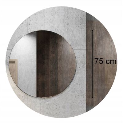Fabryka Luster Lustro koło okrągłe bez ramy fi 75 do przyklejenia Fabryka Luster Lustro koło okrągłe bez ramy fi 75 do przyklejenia