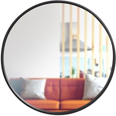 Artemis Lustro Koło Ścienne Okrągłe w Czarnej Ramie na Ścianę Duże Loft 50 cm Artemis Lustro Koło Ścienne Okrągłe w Czarnej Ramie na Ścianę Duże Loft 50 cm