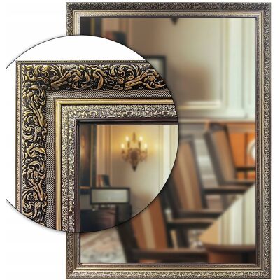 Fabryka Luster Lustro łazienkowe 110x40 w złotej czekoladowej ramie odpornej na wilgoć u28 Fabryka Luster Lustro łazienkowe 110x40 w złotej czekoladowej ramie odpornej na wilgoć u28