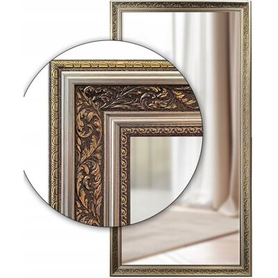 Fabryka Luster Lustro łazienkowe 60x40 w brązowo złotej ramie odpornej na wilgoć u49 Fabryka Luster Lustro łazienkowe 60x40 w brązowo złotej ramie odpornej na wilgoć u49