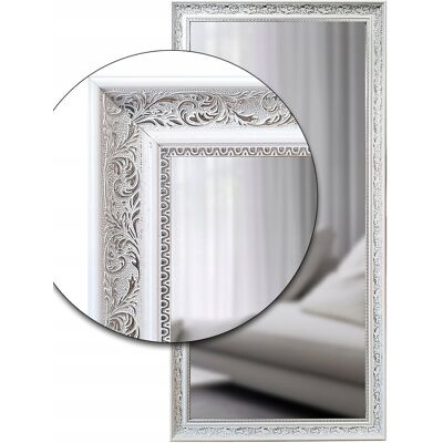 Fabryka Luster Lustro łazienkowe 70x70 w białej srebrnej ramie odpornej na wilgoć u43 Fabryka Luster Lustro łazienkowe 70x70 w białej srebrnej ramie odpornej na wilgoć u43