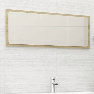 vidaXL Lustro łazienkowe, dąb sonoma, 100x1,5x37 cm, płyta wiórowa vidaXL Lustro łazienkowe, dąb sonoma, 100x1,5x37 cm, płyta wiórowa