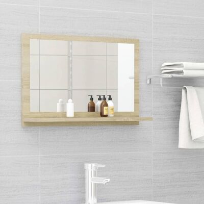 Lustro łazienkowe Sonoma dąb 60x10,5x37 cm - Lustro łazienkowe Lustro łazienkowe Sonoma dąb 60x10,5x37 cm - Lustro łazienkowe