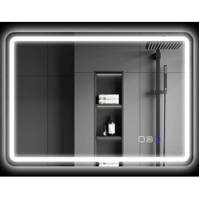 Lustro łazienkowe HOMCOM z oświetleniem 50x70 cm Lustro ścienne LED z funkcją Bluetooth, funkcją pamięci dotykowej, podświetlane lustro, odporne na .. Lustro łazienkowe HOMCOM z oświetleniem 50x70 cm Lustro ścienne LED z funkcją Bluetooth, funkcją pamięci dotykowej, podświetlane lustro, odporne na ..