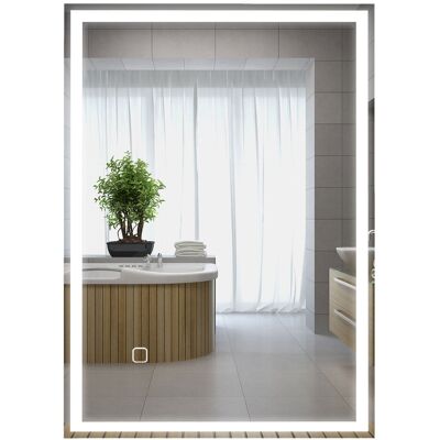 Lustro łazienkowe HOMCOM z oświetleniem 70 x 50 cm Lustro LED z funkcją pamięci Lustro ścienne z włącznikiem dotykowym, lustro podświetlane bez zapa.. Lustro łazienkowe HOMCOM z oświetleniem 70 x 50 cm Lustro LED z funkcją pamięci Lustro ścienne z włącznikiem dotykowym, lustro podświetlane bez zapa..