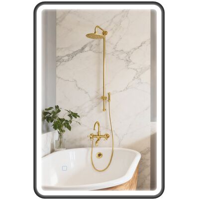 Lustro Łazienkowe Homcom Z Oświetleniem, 90x60 Cm, Led, 3 Kolory Światła, Ściemnialne, Podświetlane, Z Włącznikiem Dotykowym, Funkcją Pamięci, Przec.. Lustro Łazienkowe Homcom Z Oświetleniem, 90x60 Cm, Led, 3 Kolory Światła, Ściemnialne, Podświetlane, Z Włącznikiem Dotykowym, Funkcją Pamięci, Przec..